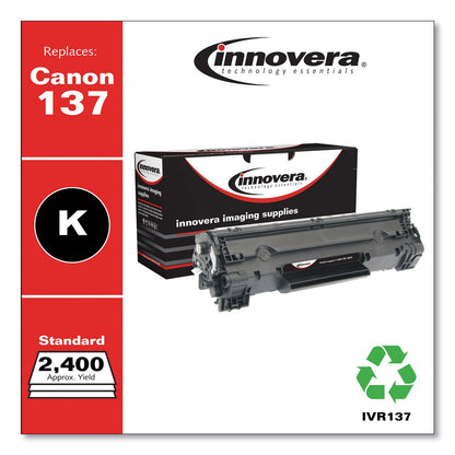 Innovera Remanufactured Black Toner, Replacement for 137 (9435B001AA), 2,400 Page-Yield
