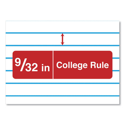 Universal Composition Book, Medium/College Rule, Black Marble Cover, 9.75 x 7.5, 100 Sheets, 6/Pack