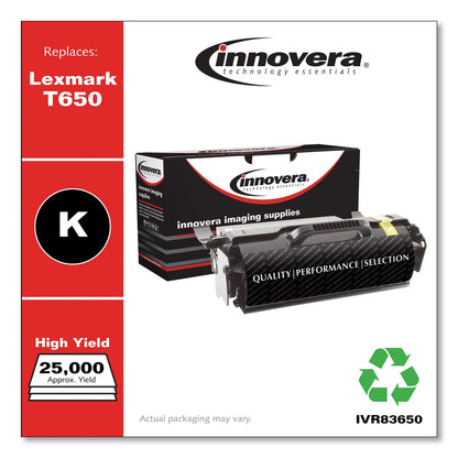 Innovera Remanufactured Black Toner, Replacement for T650H21A, 25,000 Page-Yield