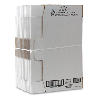 Duck Self-Locking Mailing Box, Regular Slotted Container (RSC), 8.75" x 11.5" x 2.13", White, 25/Pack