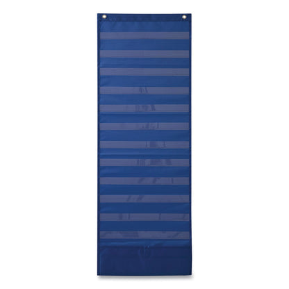 Carson-Dellosa Education Deluxe Scheduling Pocket Chart, 13 Pockets, 13 x 36, Blue