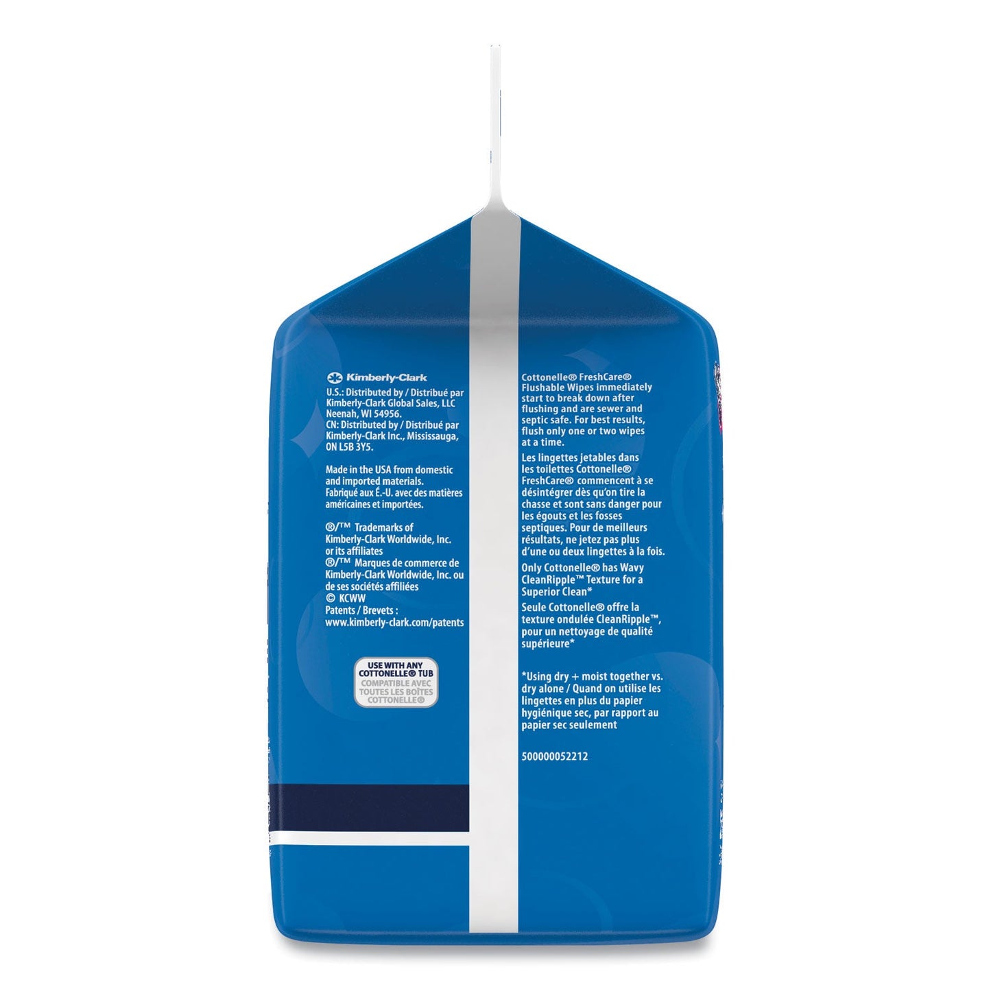 Cottonelle Fresh Care Flushable Cleansing Cloths, 5 x 7.25, White, 168/Pack, 8 Packs/Carton