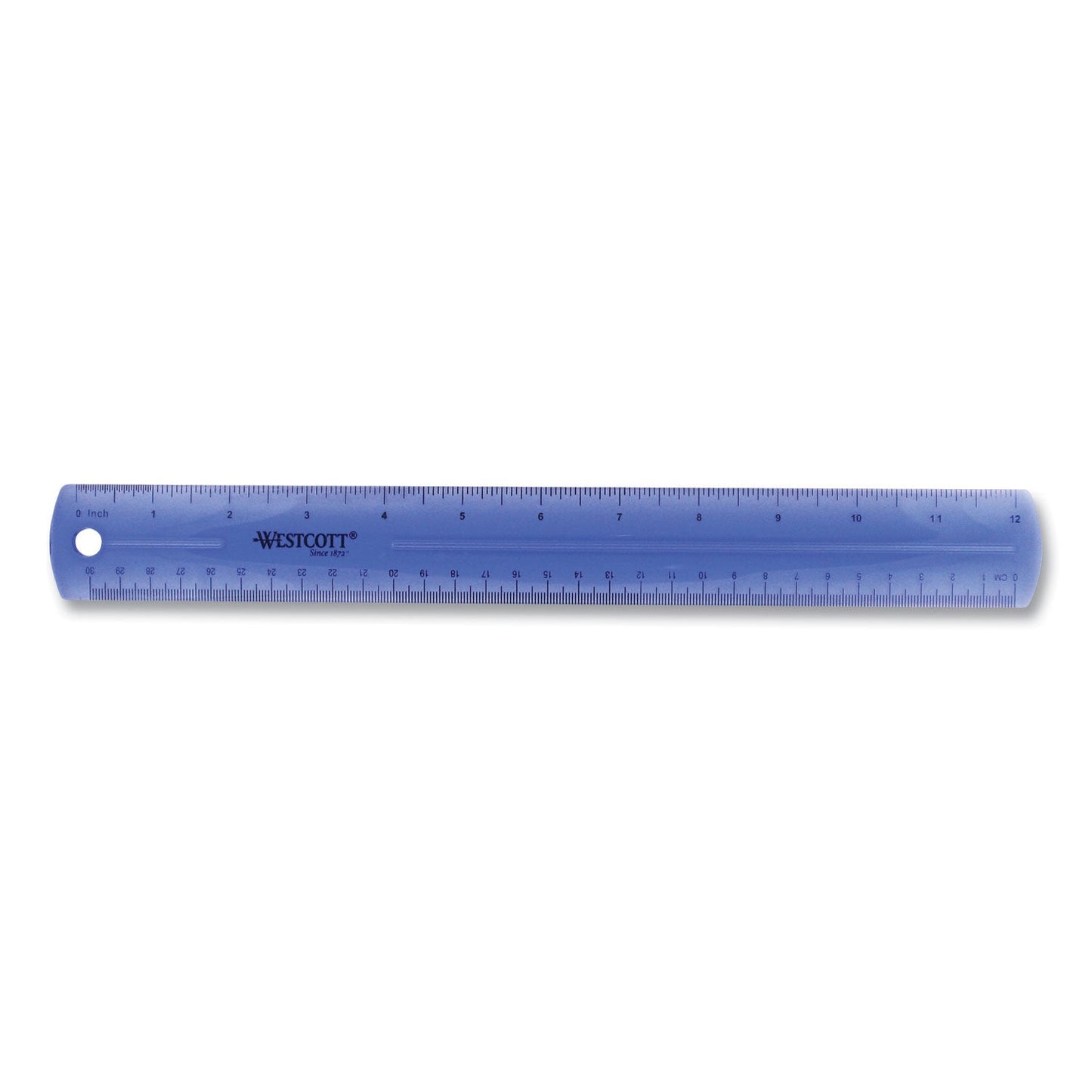 Westcott 12" Jewel Colored Ruler, Standard/Metric, Plastic