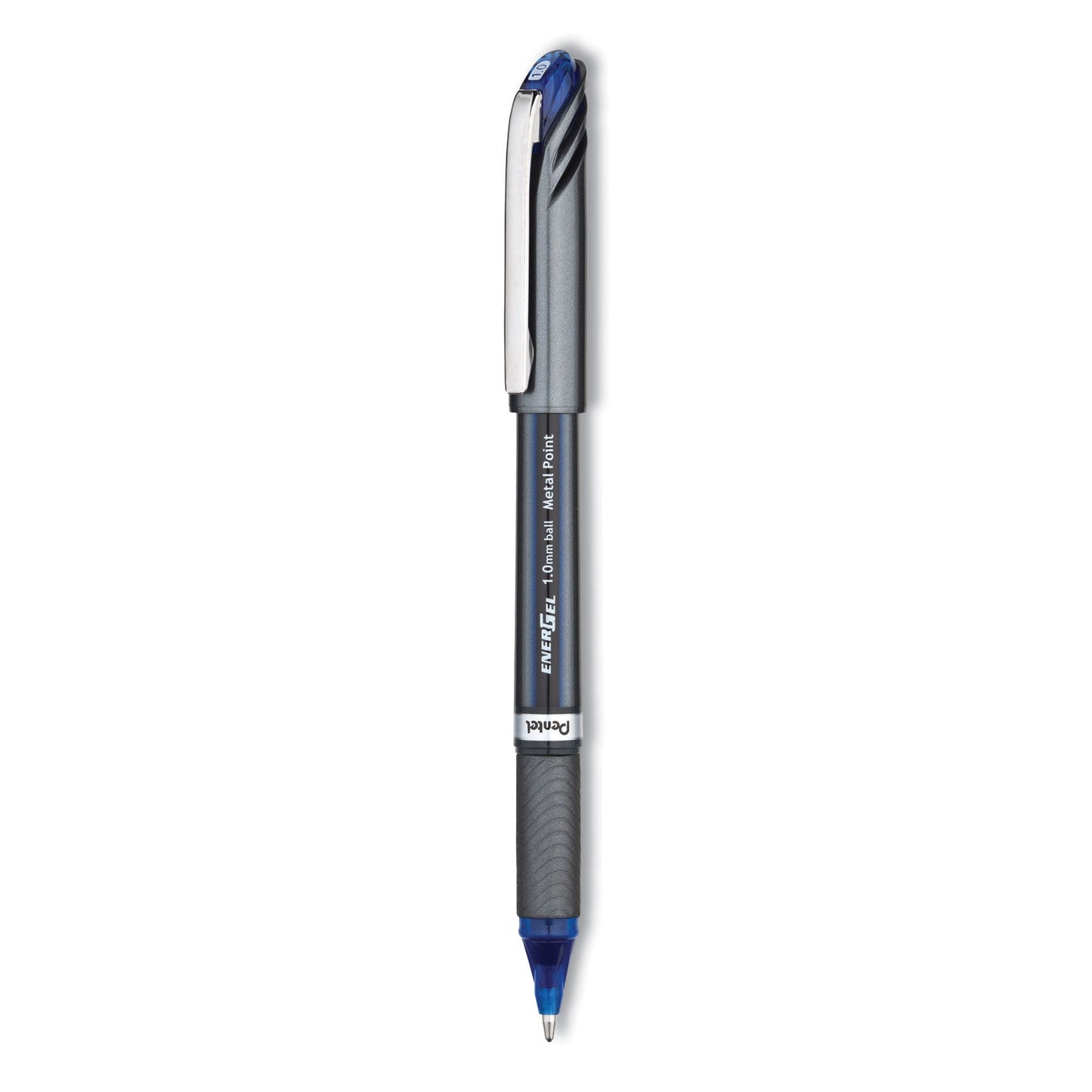 Pentel EnerGel NV Gel Pen, Stick, Bold 1 mm, Blue Ink, Blue Barrel, Dozen