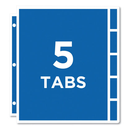 Avery Protect 'n Tab Top-Load Clear Sheet Protectors w/Five Tabs, Letter
