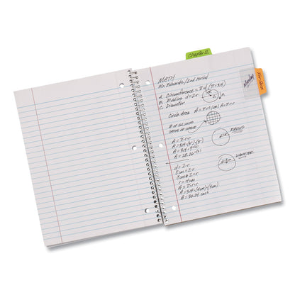 Avery Ultra Tabs Repositionable Tabs, Standard: 2" x 1.5", 1/5-Cut, Assorted Neon Colors, 48/Pack