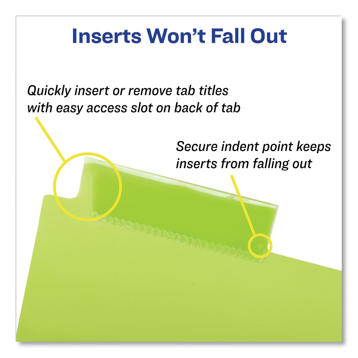 Avery Insertable Big Tab Plastic 1-Pocket Dividers, 5-Tab, 11.13 x 9.25, Assorted, 1 Set