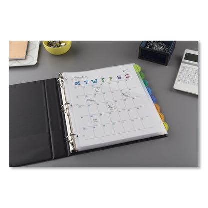 Avery Insertable Style Edge Tab Plastic 1-Pocket Dividers, 8-Tab, 11.25 x 9.25, Translucent, 1 Set