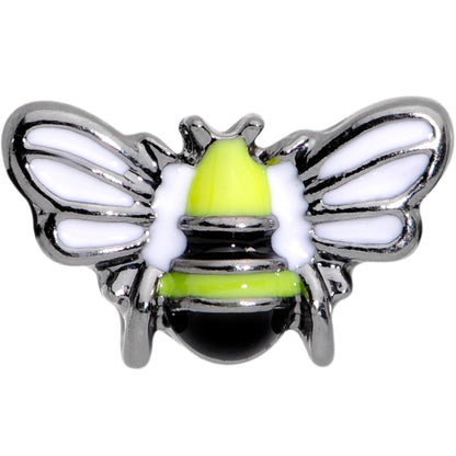 16G 1/4 Yellow Black Blissful Bumblebee Cartilage Tragus Earring