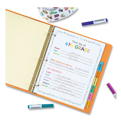 Avery Insertable Big Tab Dividers, 8-Tab, Double-Sided Gold Edge Reinforcing, 11 x 8.5, Buff, Assorted Tabs, 1 Set