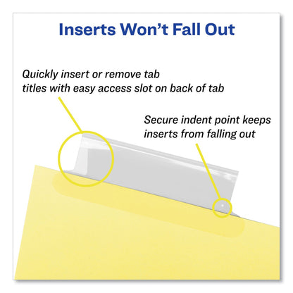Avery Insertable Standard Tab Dividers, 8-Tab, 14 x 8.5,, Buff, 1 Set