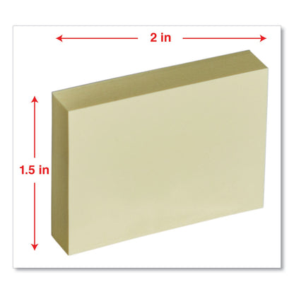 Universal Self-Stick Note Pads, 1.5" x 2", Assorted Pastel Colors, 100 Sheets/Pad, 12 Pads/Pack