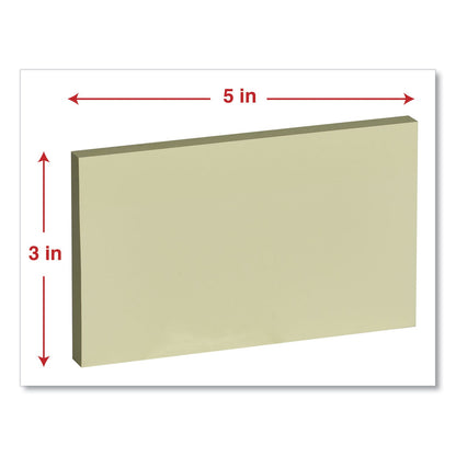 Universal Self-Stick Note Pad Value Pack, 3" x 5", Yellow, 100 Sheets/Pad, 18 Pads/Pack