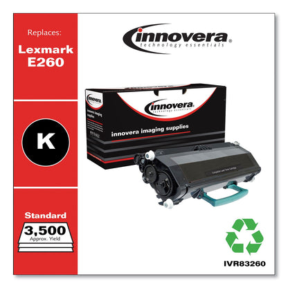 Innovera Remanufactured Black Toner, Replacement for E260A21A, 3,500 Page-Yield