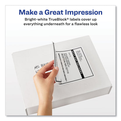 Avery Shipping Labels w/ TrueBlock Technology, Inkjet/Laser Printers, 5.5 x 8.5, White, 2/Sheet, 500 Sheets/Box