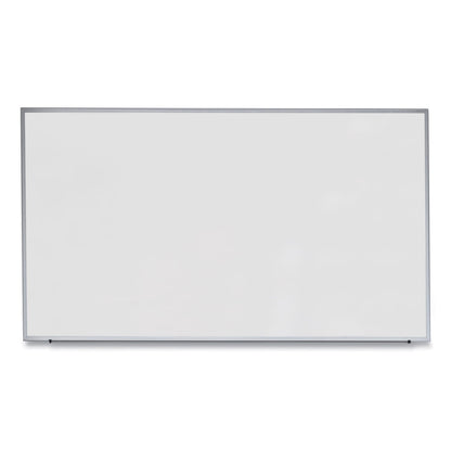 Universal Dry Erase Board, Melamine, 72 x 48, Satin-Finished Aluminum Frame