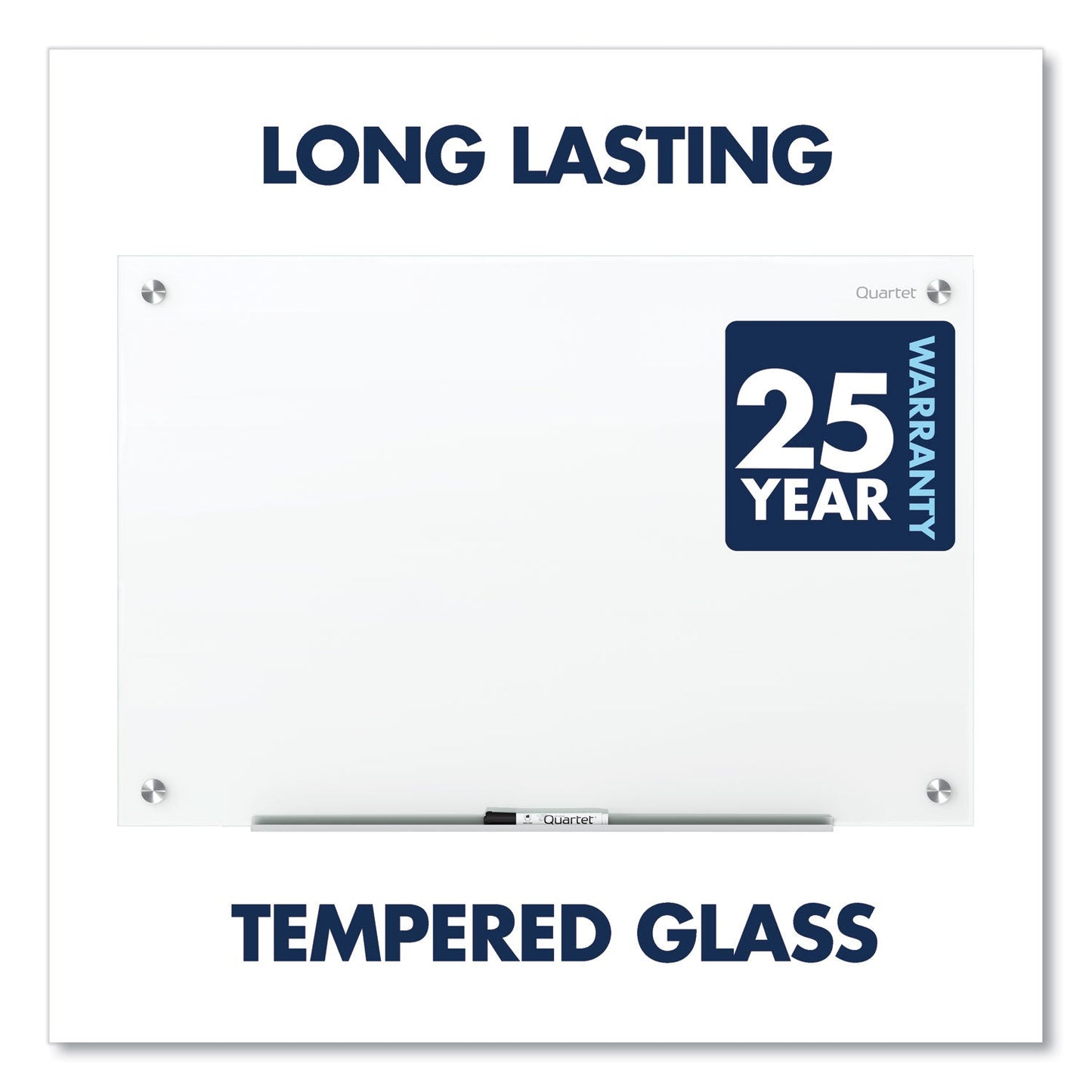 Quartet Brilliance Glass Dry-Erase Boards, 96 x 48, White Surface