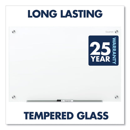 Quartet Brilliance Glass Dry-Erase Boards, 24 x 18, White Surface