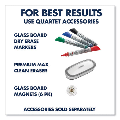 Quartet Brilliance Glass Dry-Erase Boards, 96 x 48, White Surface