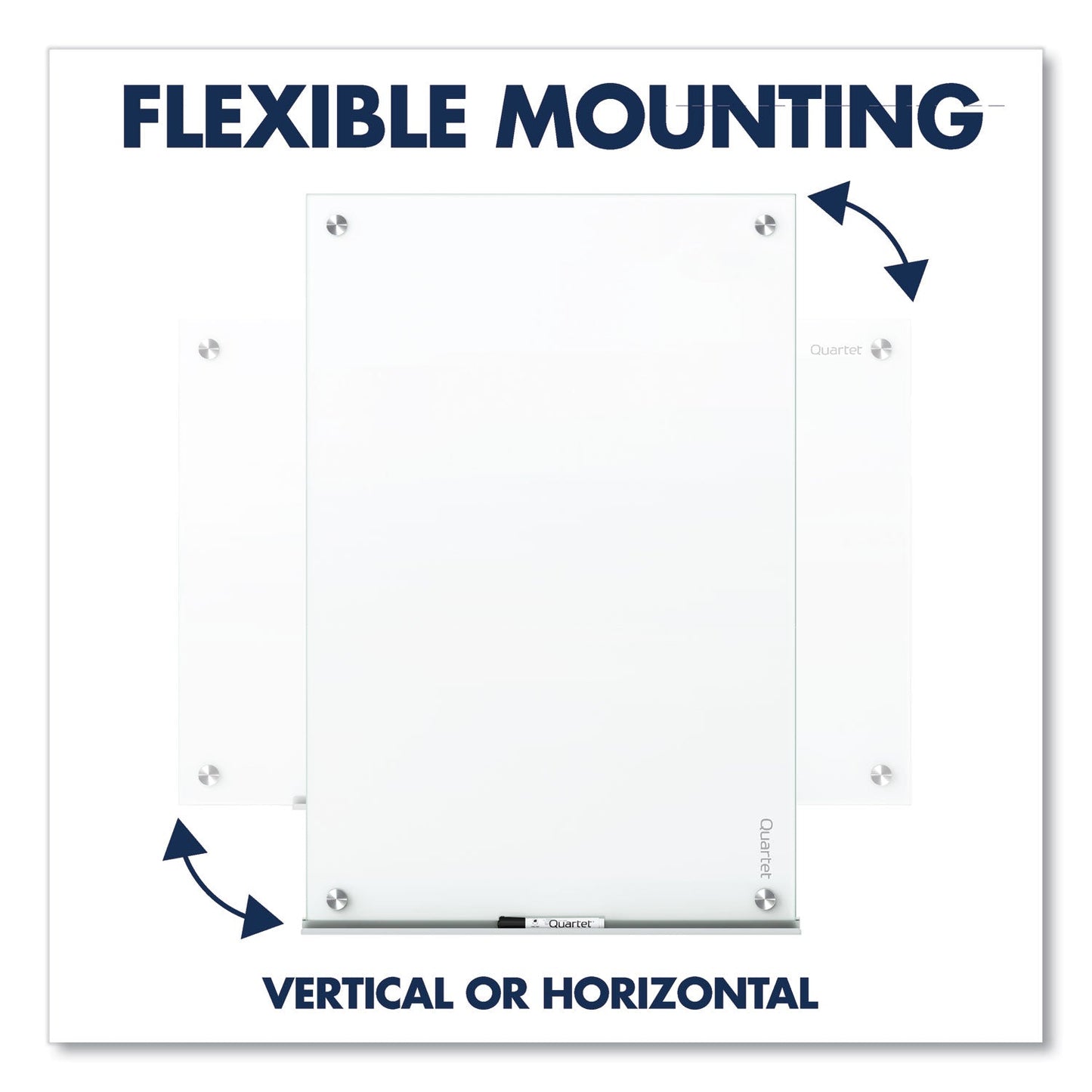 Quartet Brilliance Glass Dry-Erase Boards, 24 x 18, White Surface