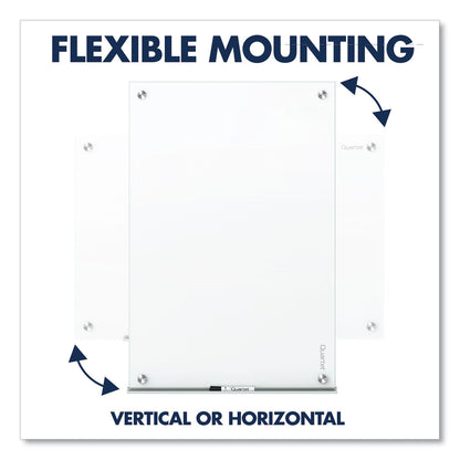 Quartet Brilliance Glass Dry-Erase Boards, 24 x 18, White Surface