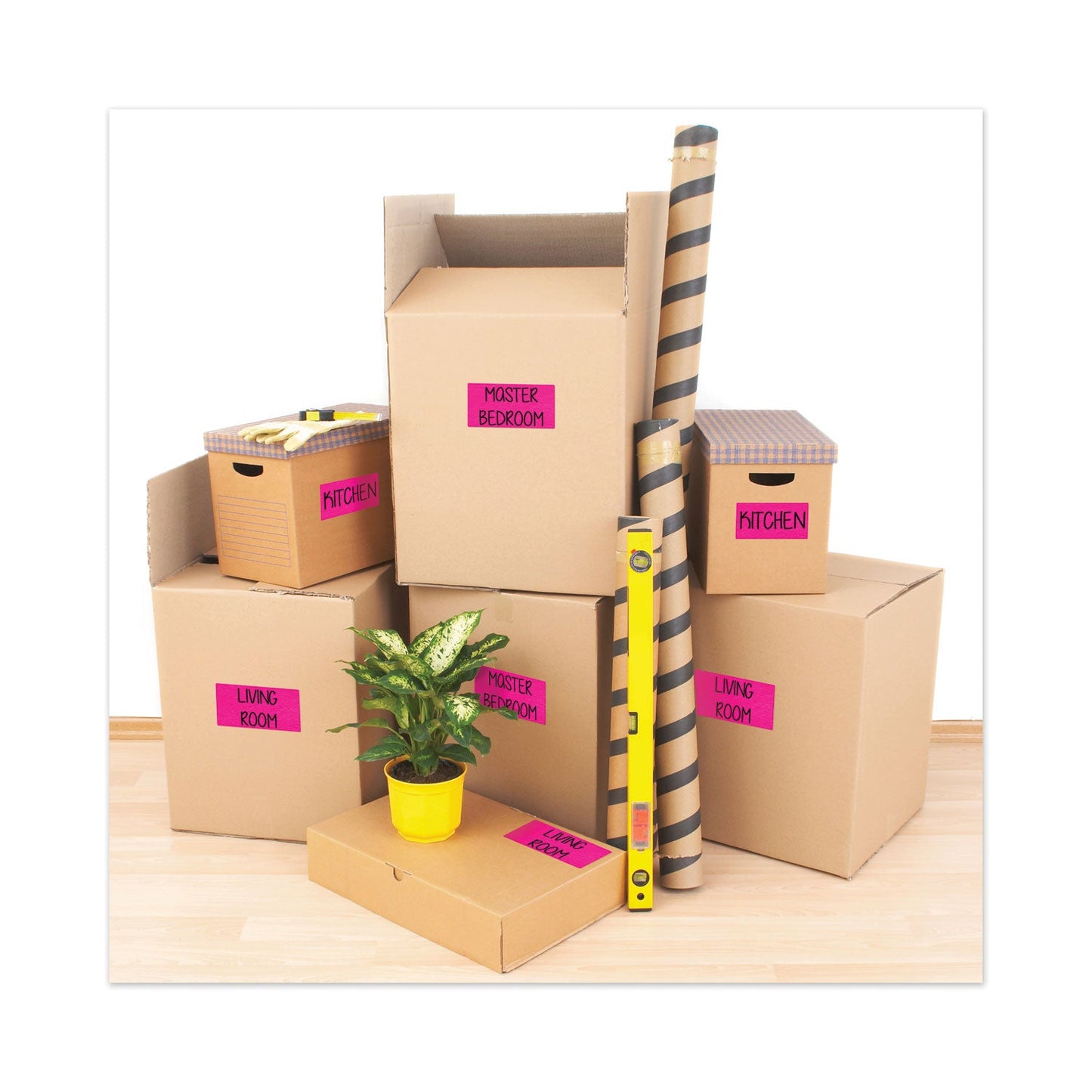 Avery High-Visibility Permanent Laser ID Labels, 2 x 4, Neon Magenta, 1000/Box