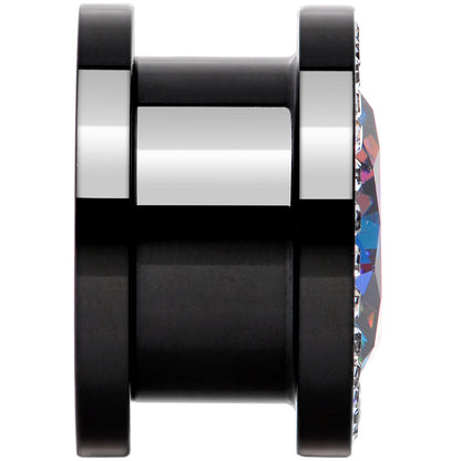 Vitrail Clear CZ Gem Black Hypnotic Screw Fit Plug Set
