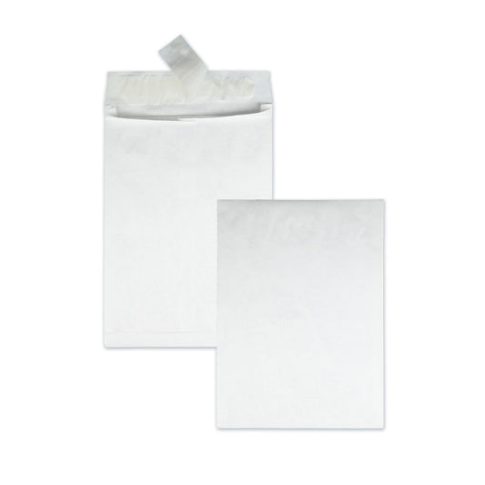 Survivor Heavyweight 18 lb Tyvek Open End Expansion Mailers, #13 1/2, Square Flap, Redi-Strip Adhesive Closure, 10 x 13, White, 100/CT