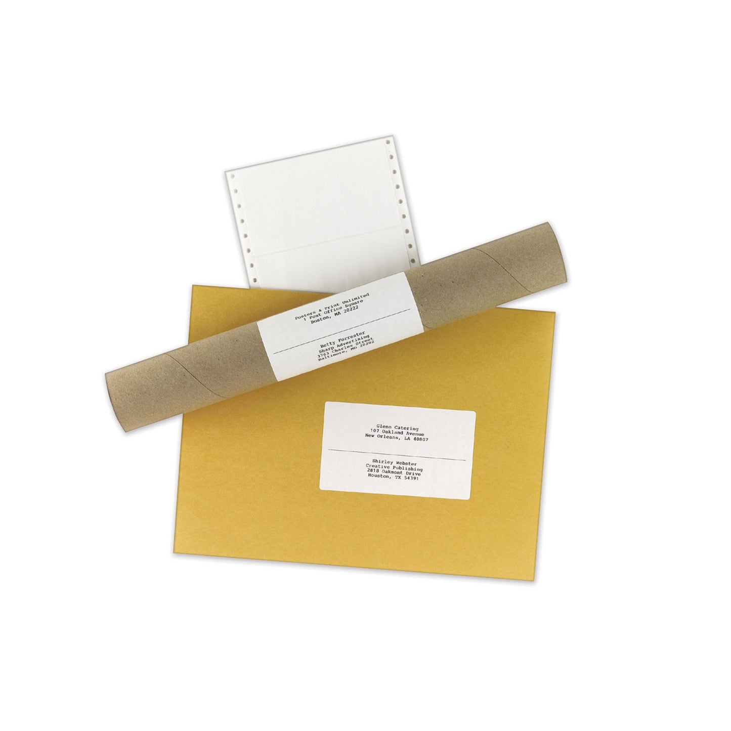 Avery Dot Matrix Printer Mailing Labels, Pin-Fed Printers, 2.94 x 5, White, 3,000/Box