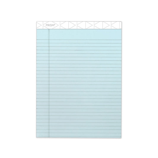 TOPS Prism + Colored Writing Pads, Wide/Legal Rule, 50 Pastel Blue 8.5 x 11.75 Sheets, 12/Pack