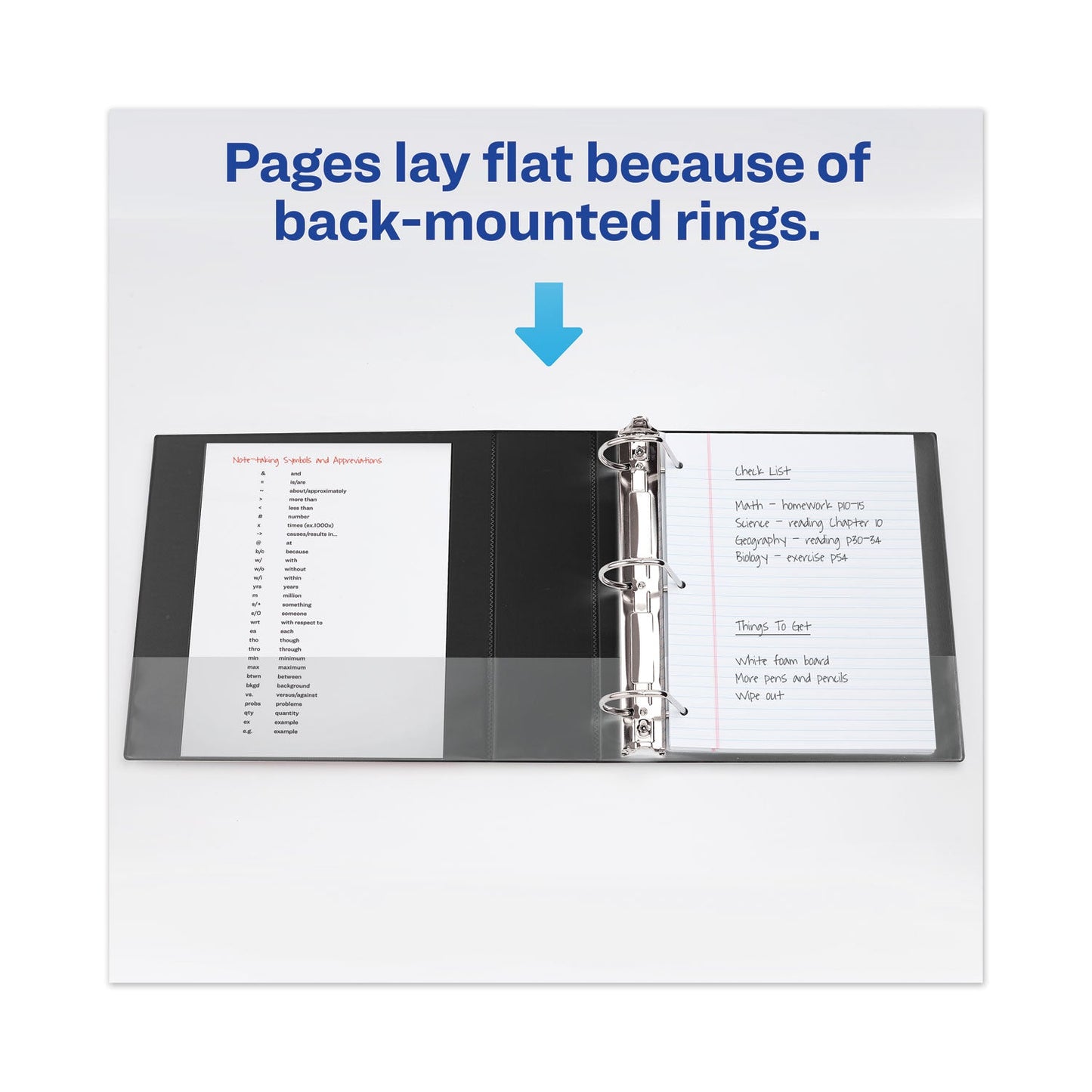 Avery Heavy-Duty View Binder with DuraHinge and Locking One Touch EZD Rings, 3 Rings, 5" Capacity, 11 x 8.5, Black