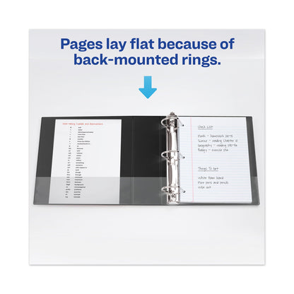 Avery Heavy-Duty View Binder with DuraHinge and Locking One Touch EZD Rings, 3 Rings, 5" Capacity, 11 x 8.5, Black