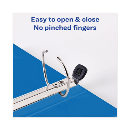 Avery Heavy-Duty View Binder with DuraHinge and One Touch EZD Rings, 3 Rings, 2" Capacity, 11 x 8.5, Pacific Blue