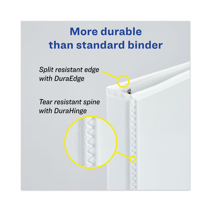 Avery Heavy-Duty View Binder with DuraHinge and Locking One Touch EZD Rings, 3 Rings, 5" Capacity, 11 x 8.5, Red