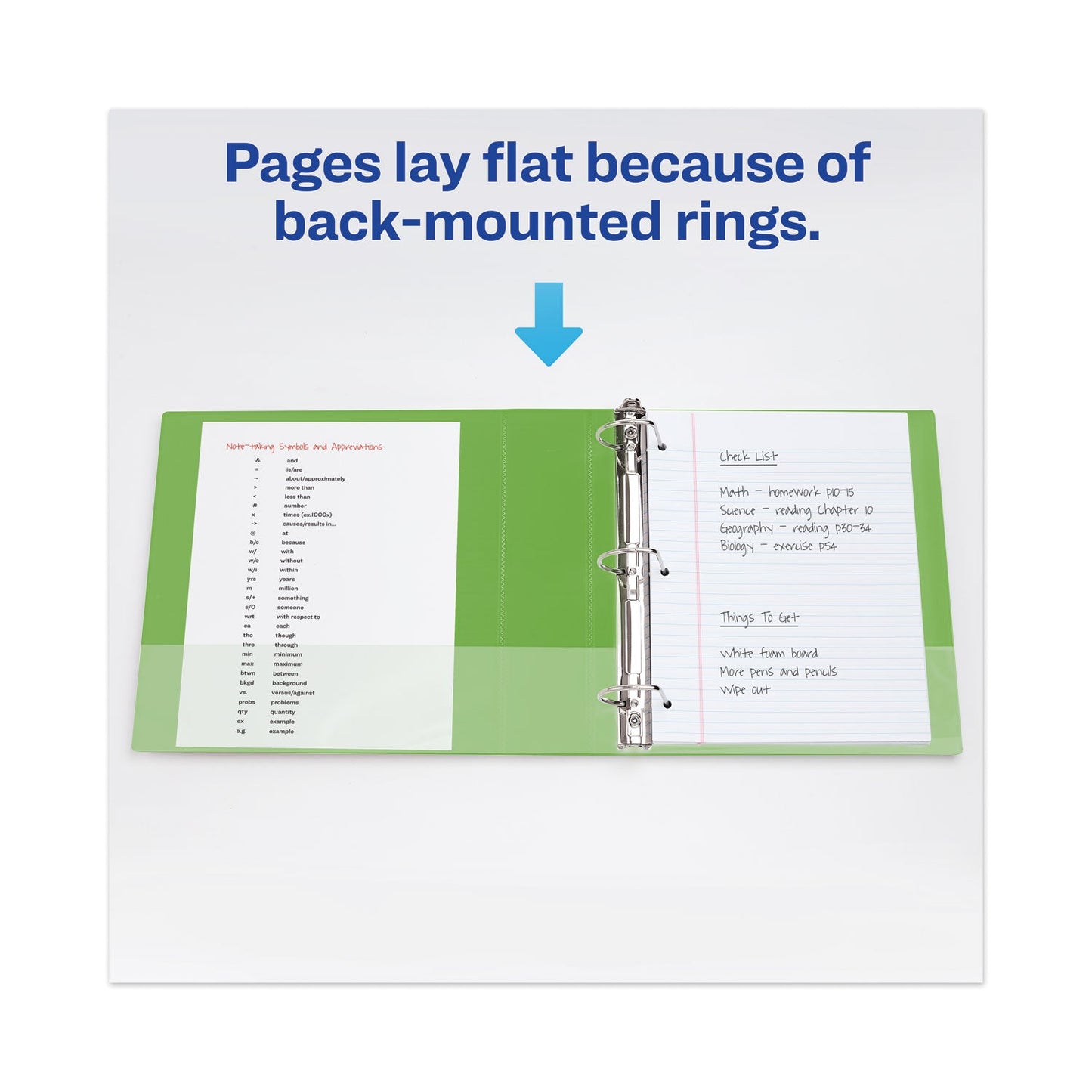 Avery Heavy-Duty View Binder with DuraHinge and One Touch EZD Rings, 3 Rings, 1.5" Capacity, 11 x 8.5, Chartreuse