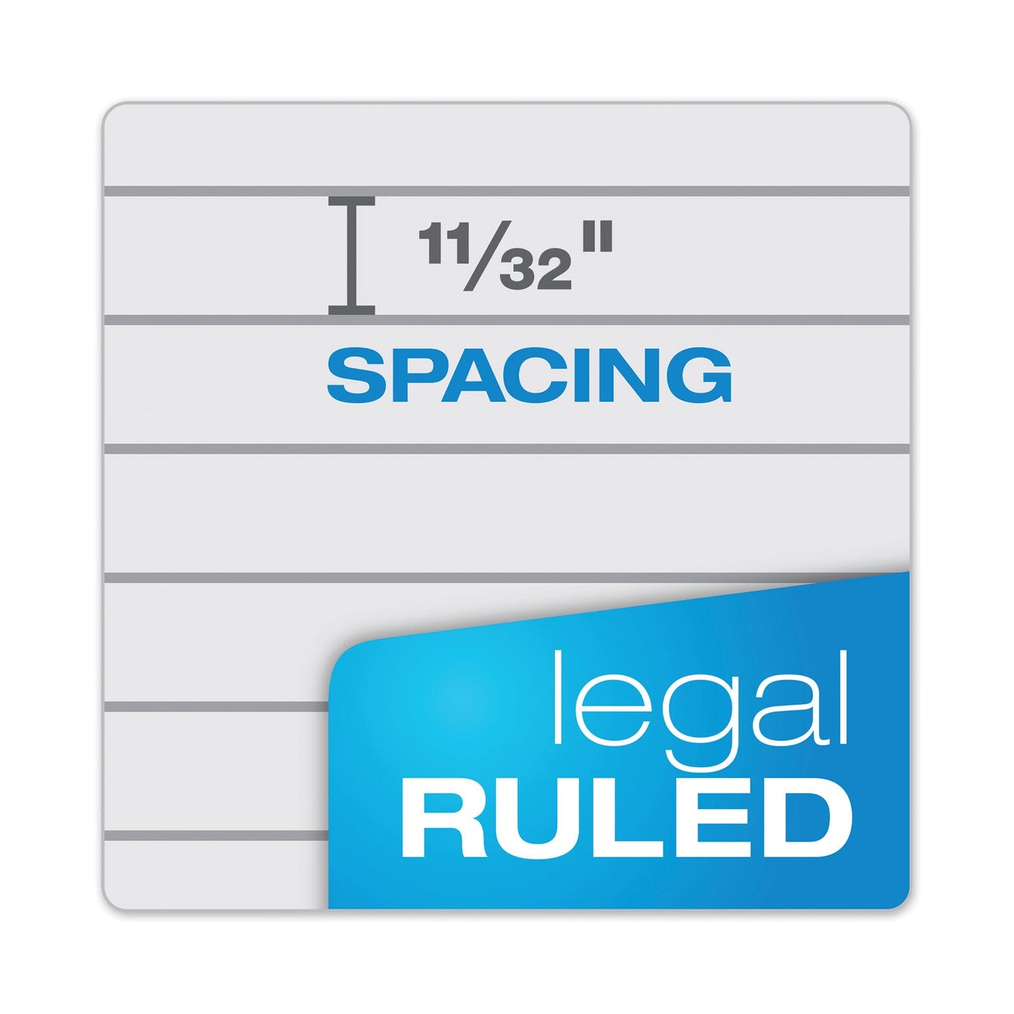TOPS Prism + Colored Writing Pads, Wide/Legal Rule, 50 Pastel Gray 8.5 x 11.75 Sheets, 12/Pack