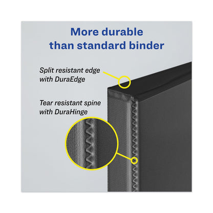 Avery Heavy-Duty View Binder with DuraHinge and One Touch EZD Rings, 3 Rings, 2" Capacity, 11 x 8.5, Pacific Blue