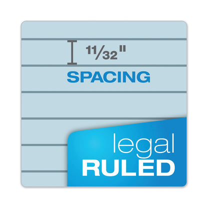 TOPS Prism + Colored Writing Pads, Wide/Legal Rule, 50 Pastel Blue 8.5 x 11.75 Sheets, 12/Pack