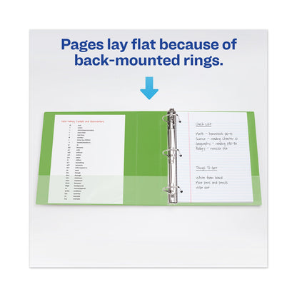Avery Heavy-Duty View Binder with DuraHinge and Locking One Touch EZD Rings, 3 Rings, 5" Capacity, 11 x 8.5, Chartreuse