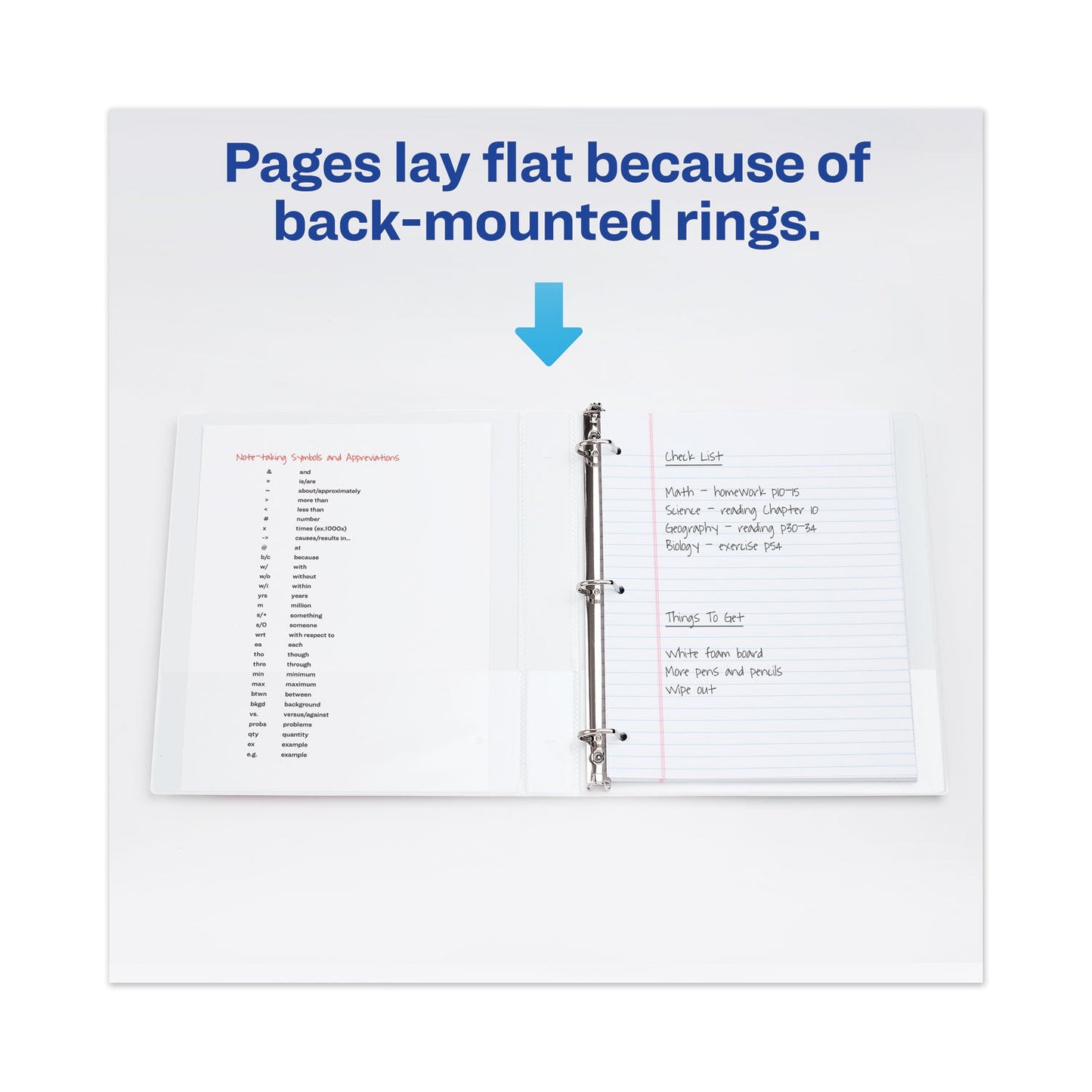 Avery Heavy-Duty View Binder with DuraHinge and One Touch EZD Rings, 3 Rings, 1" Capacity, 11 x 8.5, White