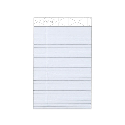 TOPS Prism + Colored Writing Pads, Narrow Rule, 50 Pastel Gray 5 x 8 Sheets, 12/Pack