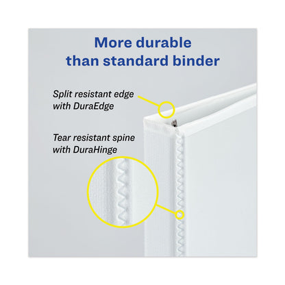 Avery Heavy-Duty View Binder with DuraHinge and One Touch EZD Rings, 3 Rings, 1" Capacity, 11 x 8.5, White