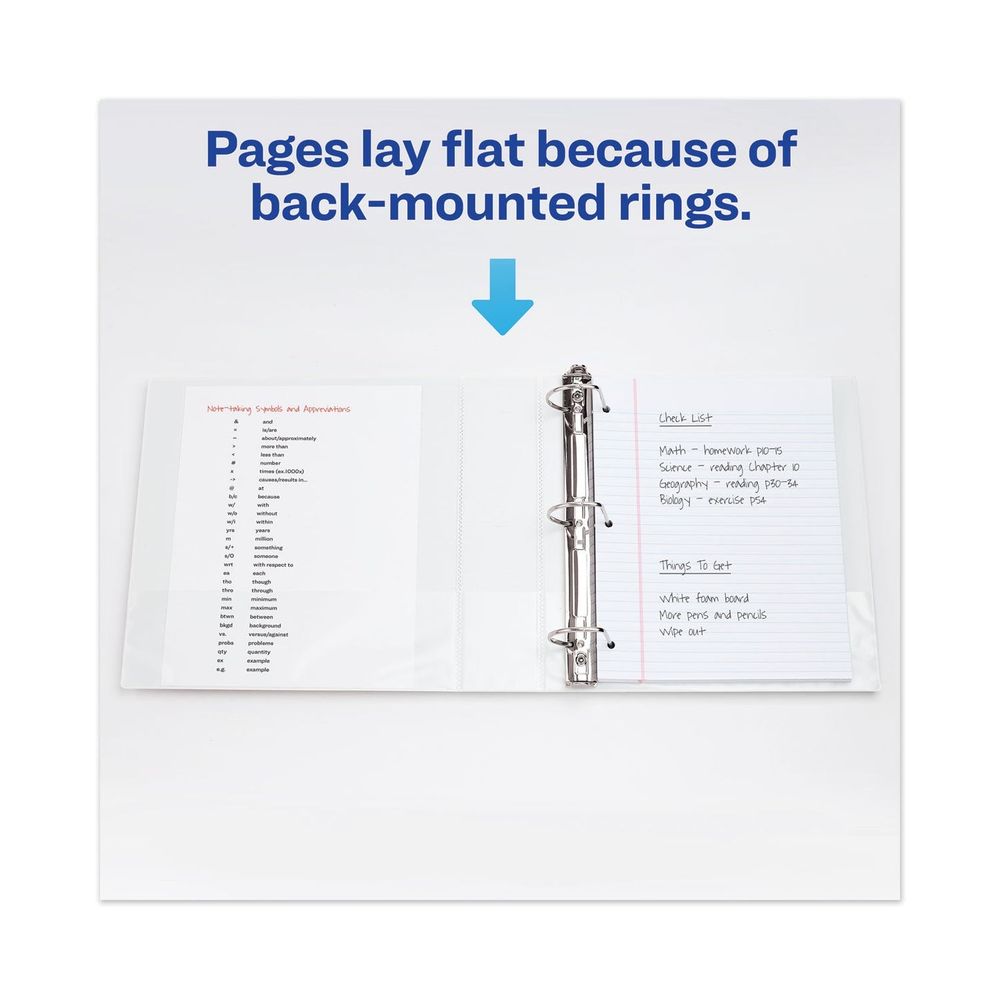 Avery Heavy-Duty View Binder with DuraHinge and One Touch EZD Rings, 3 Rings, 2" Capacity, 11 x 8.5, White