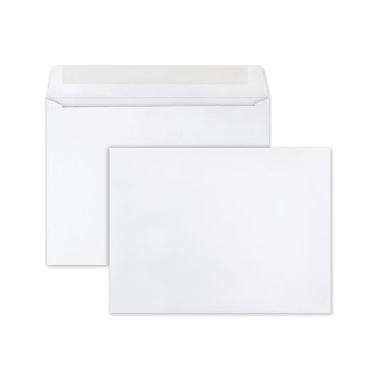 Quality Park Open-Side Booklet Envelope, #10 1/2, Cheese Blade Flap, Gummed Closure, 9 x 12, White, 250/Box