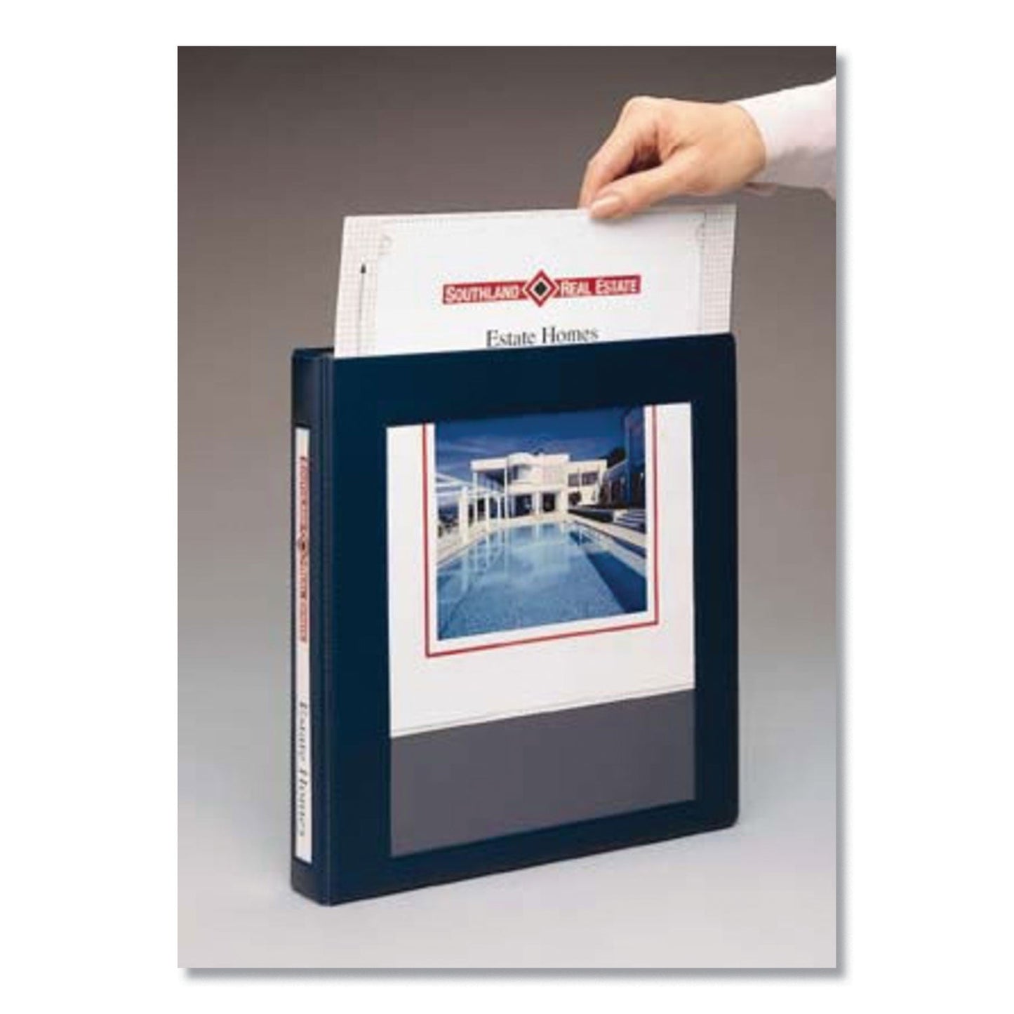 Avery Framed View Heavy-Duty Binders, 3 Rings, 0.5" Capacity, 11 x 8.5, Navy Blue