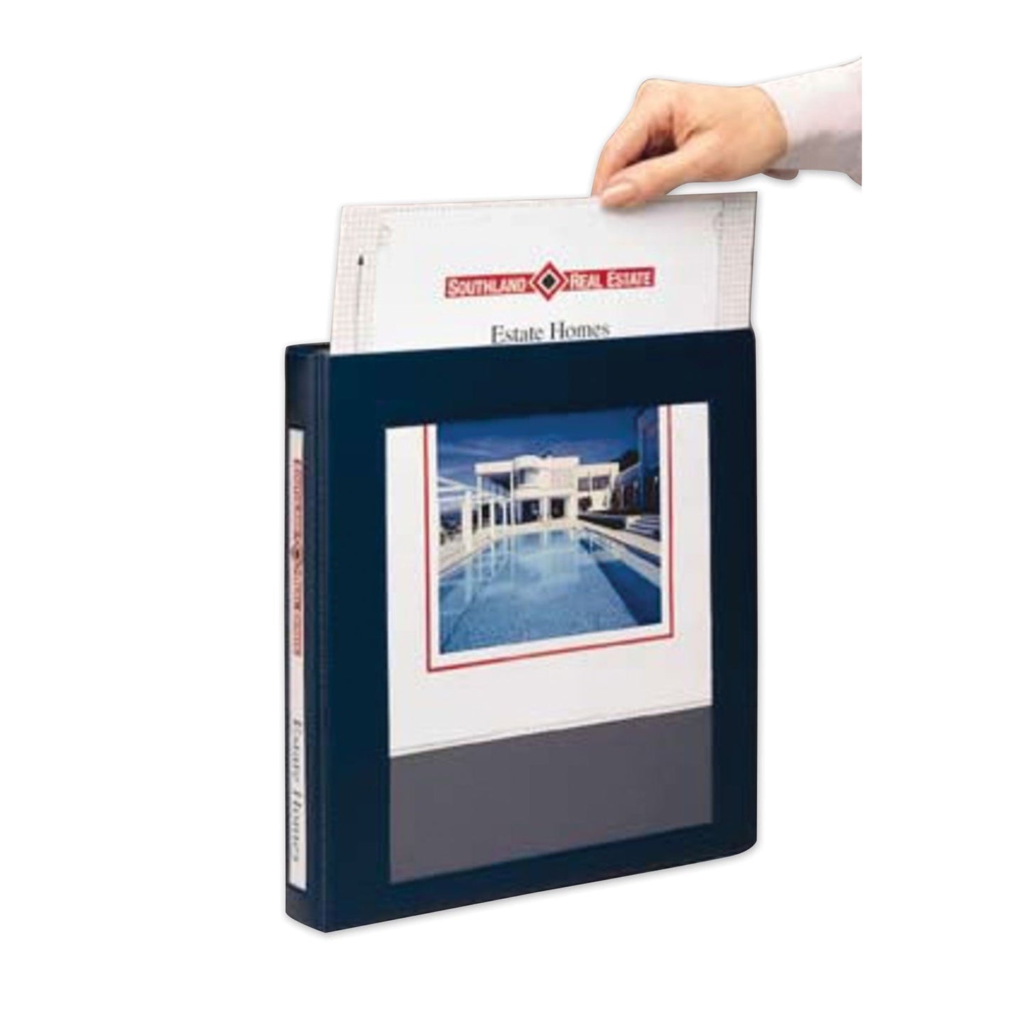 Avery Framed View Heavy-Duty Binders, 3 Rings, 1.5" Capacity, 11 x 8.5, Navy Blue