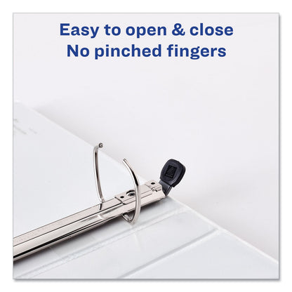 Avery Framed View Heavy-Duty Binders, 3 Rings, 1" Capacity, 11 x 8.5, White