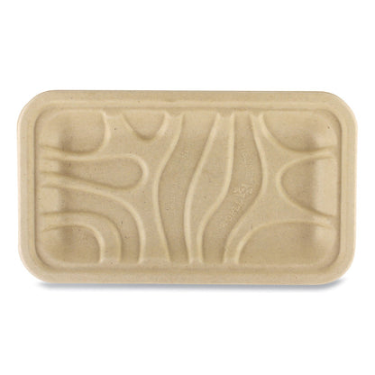 World Centric Fiber Trays, 1-Compartment, 8.3 x 4.9 x 0.7, Natural, Paper, 500/Carton
