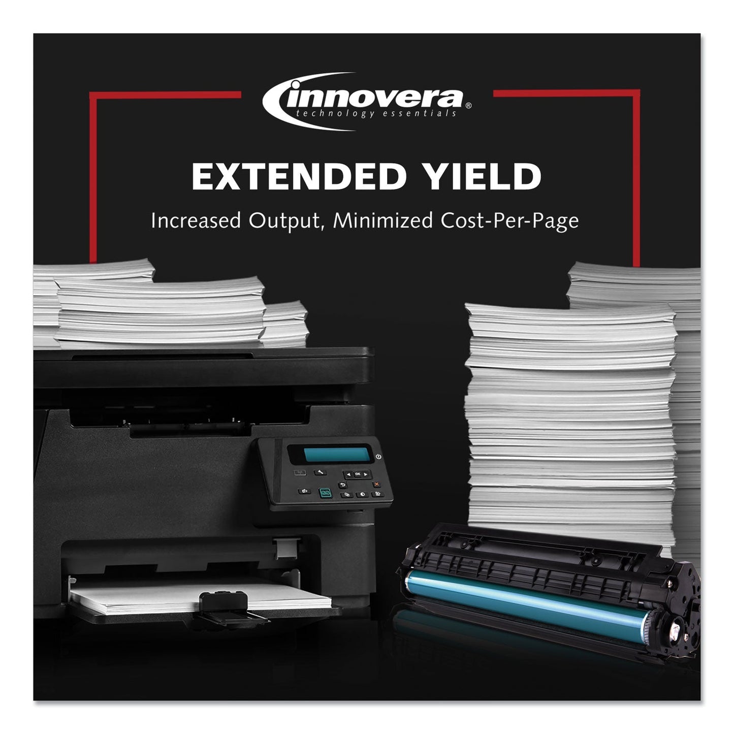 Innovera Remanufactured Black High-Yield Toner, Replacement for 12A7362, 21,000 Page-Yield