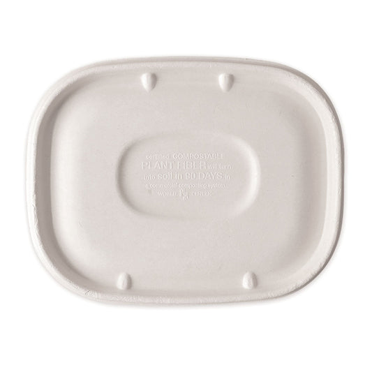 World Centric Fiber Lids for Fiber Containers, 8.9 x 6.9 x 0.4, Natural, Paper, 400/Carton